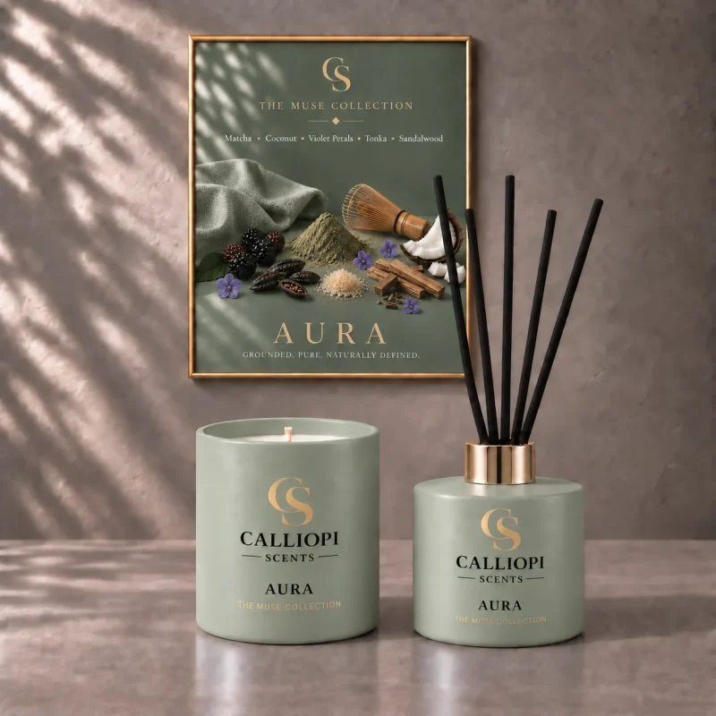 Muse Duo Aura Duo αρωματικό κέρί και reed diffuser