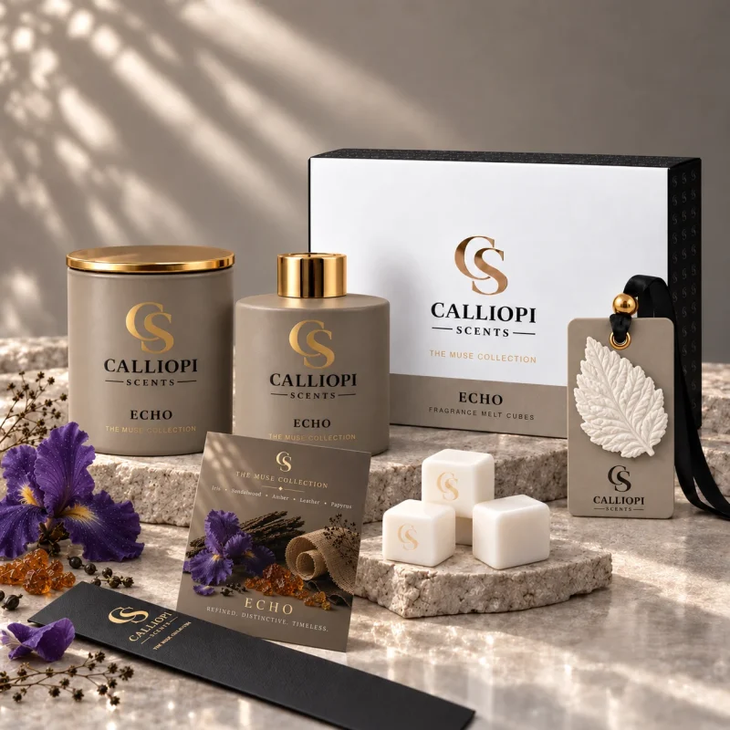 The Echo Family όλα τα προϊόντα του αρώματος κερί , diffuser, wax melts και αρωματική ταμπλέτα